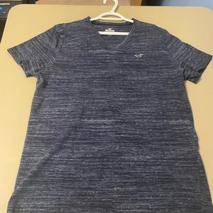 Blended blue Must-Have collection Hollister V-neck T-shirt